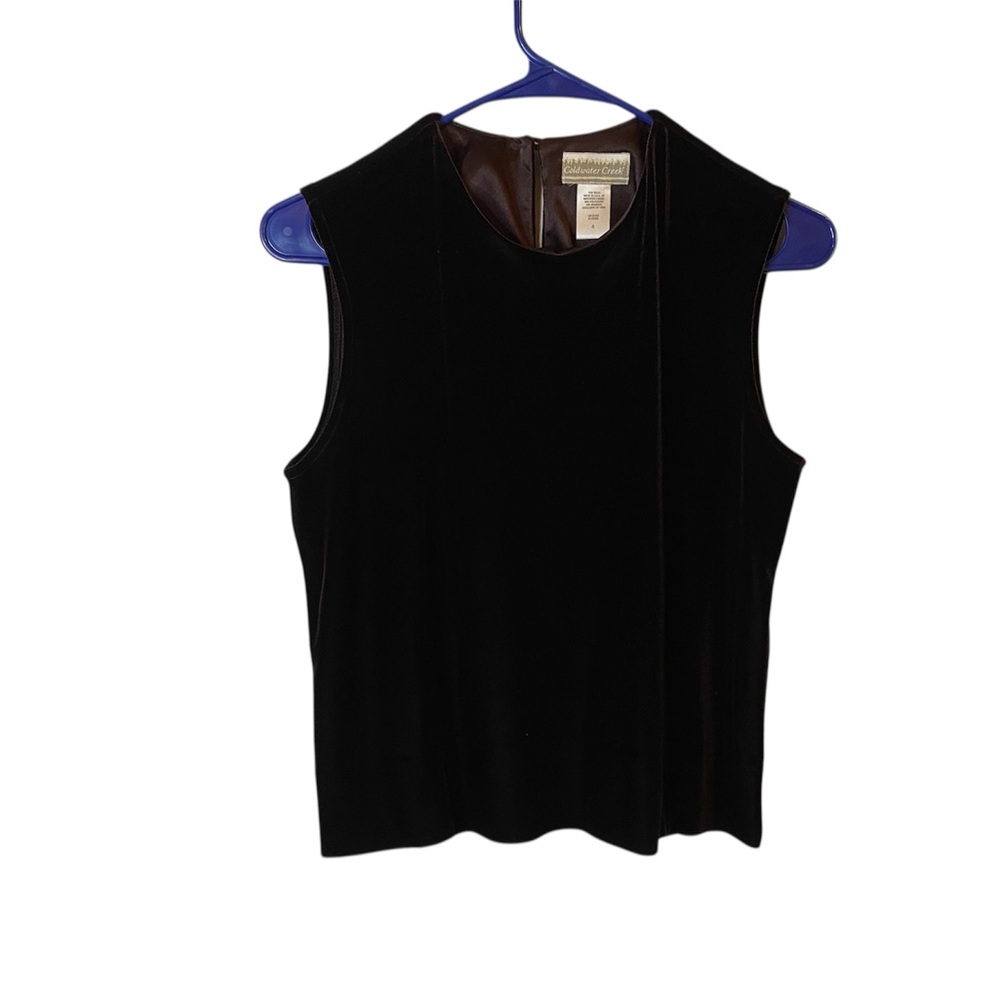 Coldwater Creek Sleeveless, Cocoa Velvet Top